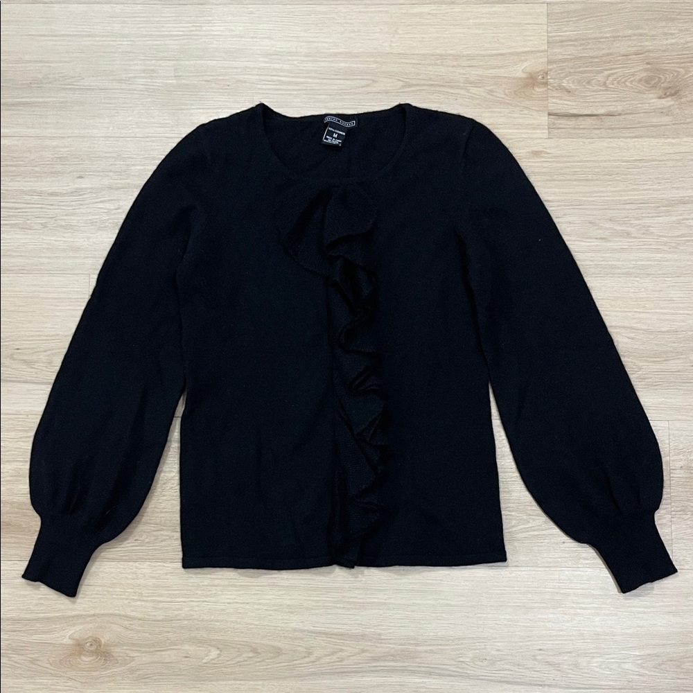 Elegant Black Ruffle Sweater